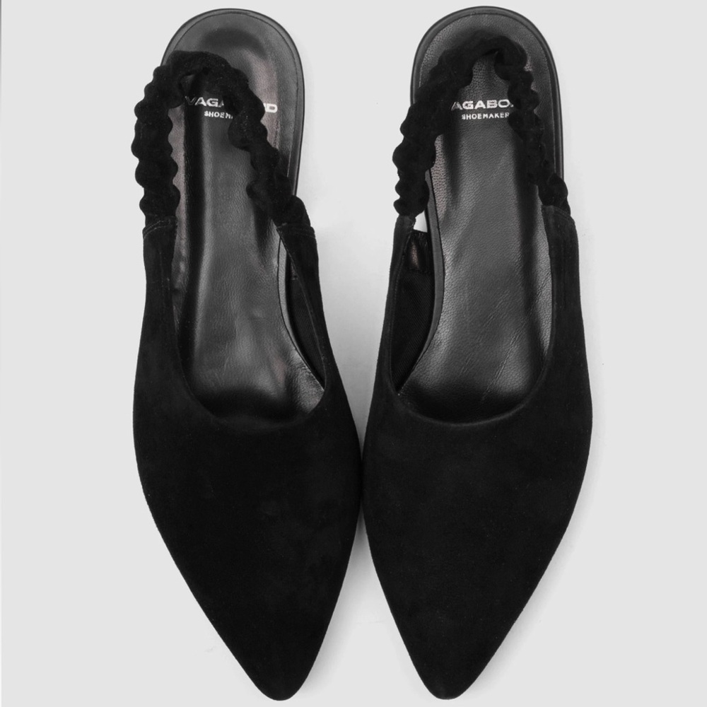 Vagabond Black Suede Flats | EU 38